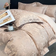 Premium-Quality TC1600 Double-sided Ice Silk TC1600 4IN1 Bedsheet Set Fitted Sheet—Bedding Set Cool-