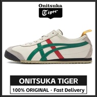 【100% Original 】Onitsuka Tiger MEXICO 66 Cream/Olive Green DL408-1684 Low Top Unisex Sneakers