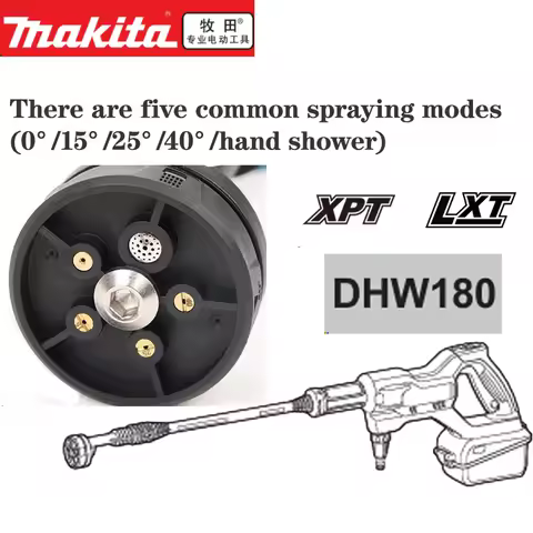 💯Makita DHW180 cleaning machine lithium battery 18V car wash gun outdoor portable high-pressure wate