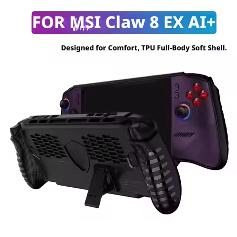 Protective Case For MSI Claw 8 EX AI+ Handheld Game Console Soft TPU Case Cover With Kickstand For M
