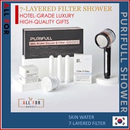 [Purifull]Filter Shower Head. Hotel Luxury 7-layered filter. Puriful(Rose Gold Black) Gift set.Water purifier