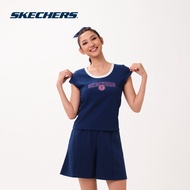 Skechers Women Skechers Authentic Iconic Short Sleeve Tee - SL226W177-00U6 , Perempuan