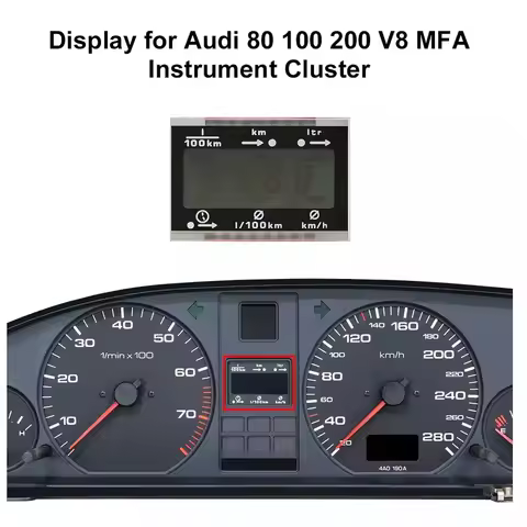 Dashboard LCD Display for Audi 80 100 200 V8 MFA Instrument Cluster Type B