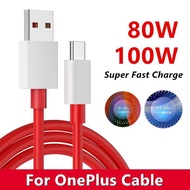 80W 100W Type C USB SUPERVOOC 2.0 Fast Charging Cable For OnePlus 9R 10 Pro 10R 11 11R 12 13 Nord 2T