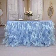4ft/6ft/8ft/9ft/14ft Organza Table Skirt, Pleated Table Skirt, Ruched Willow Leaf Table Skirt, Suita