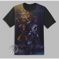 Boys' FNAF Shirt Moondrop Sundrop V3 3D Game T-shirt