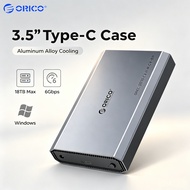 ORICO 3.5 Inch Type-C Hard Drive Enclosure Aluminum Alloy 6Gbps External HDD Case Support 18TB SATA 
