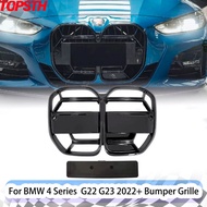 For 2022+ BMW 4 Series G22 G23  ABS material CS Style Gloss Black Front Bumper Grille Grill car Acce
