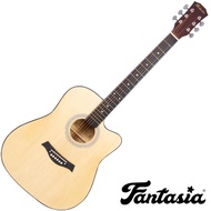 Fantasia กีต้าร์โปร่ง 41 นิ้ว คอเว้า รุ่น F101 + แถมฟรีกระเป๋ากีตาร์ &amp; ปิ๊กกีต้าร์ -- กีต้าร์โปร่งมือใหม่ -- Ochre Brown
