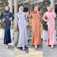 EVELYN SATIN MATTE DRESS