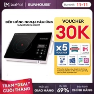 Bếp hồng ngoại Sunhouse SHD6017 cảm ứng Tặng kèm vỉ nướng