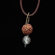 【太空系列】5辦金剛菩提子+喜馬拉雅水晶 _ 大太空人 (鈦燒色)