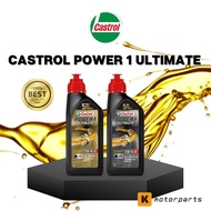 HITAM Castrol FULLY SYNTHETIC 4T POWER 1 FULL ULTIMATE LC135 Y15 RS150 RSX FULLY SYNTHETIC Black Oil