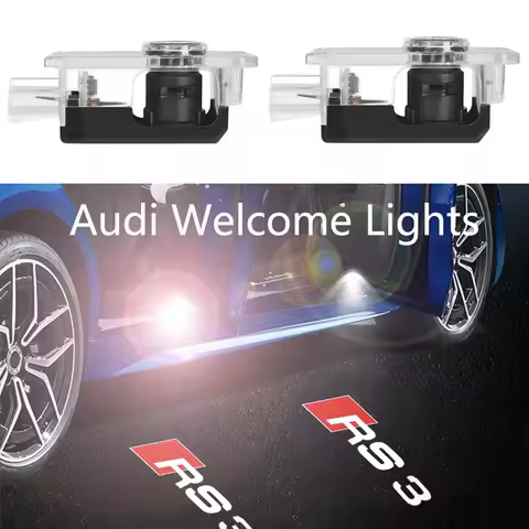 2pcs RS3 For AUDI Door Light RS3 Ghost Shadow Light AUDI Welcome Light LED Door Courtesy Lamp For AU