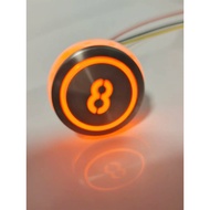 Elevator Button DA511G01 Round MTD511 Red Blue Orange Light Opening 33mm Outer Snorkel Arrow Mitsubi