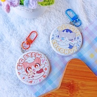 [by @hachi.arty] Fig Stew Beagle Coconut Embossed Wooden Biscuit Keychain Honkai Star Rail