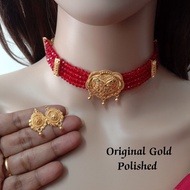 Choker Set / Original Gold Polished Choker Set/ Real Gold Polished Choker Set / Bombay Choker Set / 