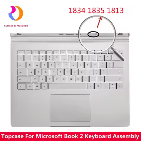 Original Keyboard Full Asssembly for Microsoft Surface Book 2 1834 1835 1813 Topcase 13.5/15'' Us La