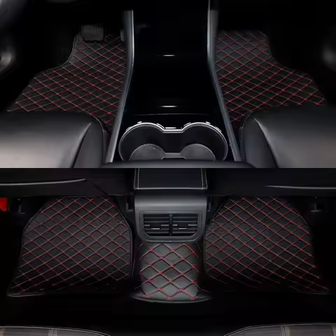 5pcs Universal PU Leather Car Floor Mats For byd seal u dm i 2025 zeekr 001 nissan patrol y62 golf 7