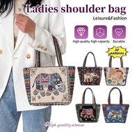 Women's Embroidery Craftsmanship Shoulder Bag Elephant Pattern Handbag Shopping Underarm Bag Exquisi