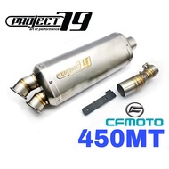 Project79 Exhaust CF Moto 450MT Slip On Stainless Steel QPM13SV Muffler Motor Accessories Part 450 M