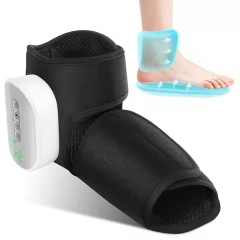 Ankle Foot Massager with Heat and Air Compression Cordless Electric Calf Foot Ankle Joint Pain Relie