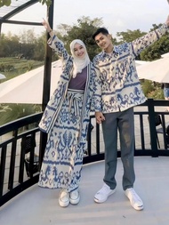 ( READY STOCK ) Couple Tenun Madam Putih - Couple Tenun - Setelan Tenun