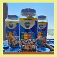 ⇦ ▼ ◭ 210 pcs Vicks Cough Candy Drops Menthol, Ginger, Honey Double Power Jar VICKS CANDY Made in I