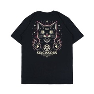 Metal t-shirt Satanic Distro t-shirt Men Women Black SIXCISSORS 666 KITTEN