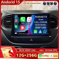 Android 15 For Hyundai i10 2 2013 -2018 LHD 2K QLED Stereo Car Radio Multimedia Video Player GPS AI 