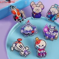 LUNAEDGE 8Pcs Cartoon Cute Clip, PP Clip Double-sided Comic Mini Paper Clip, Funny Stationery Acryli