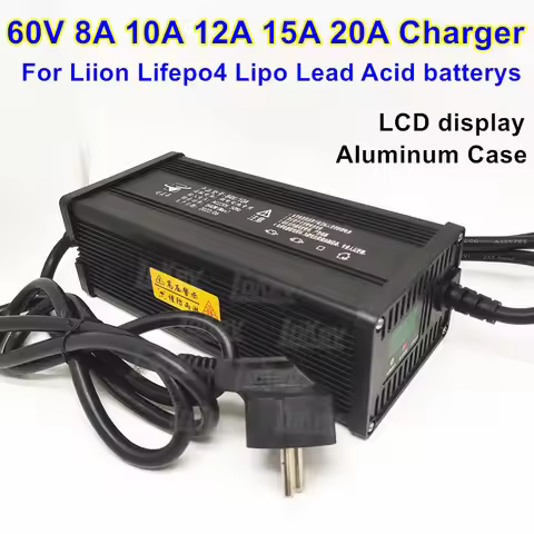60V 8A 10A 12A 15A 20A charger 67.2V 71.4V 75.6V 73V cargador lipo li ion lifepo4 lithium Lead Acid 