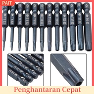 [PAIT]1pc 50mm Blue Magnetic Torx Screwdriver Bits Set Electric Screwdriver T5-T40