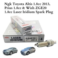 Original Ngk Toyota Altis 1.8cc 2013, Prius 1.8cc &amp; Wish ZGE20 1.8cc Geniune Laser Iridium Spark Plug
