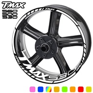 1 Set Yamaha Tmax 500 530 560 Motorcycle Wheel Sticker Reflective Rim Sticker Decals