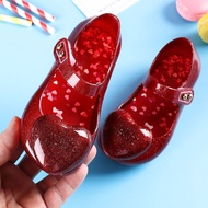 Internet celebrity heart-shaped children's jelly shoes fashionable fish mouth shoes toddlers baby sandals summer princess shoes beach shoes for women
