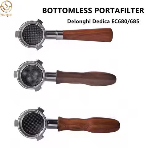51mm Bottomless Portafilter Handle Replacement-Fits DeLonghi Dedica EC680/EC685/EC820/EC850/EC860, S