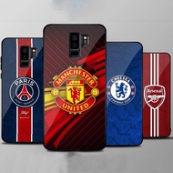 Samsung S9, S9 Plus Case High Quality Tempered Glass, Printed Football Club