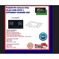 FUJIOH FH - GS 5520 SVGL GAS HOB WITH 2 DIFFERENT BURNER SIZE