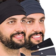 Stretchy Sports Headband for Men & Women - Guys Sweatband for Running, Cycling, Basketball, Yoga, Fi