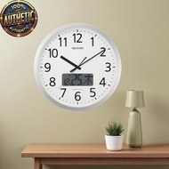 Rhythm Wall Clock, Radio-Controlled Clock, Office Use, 24 Chime Function, Hourly Time Signal, Calend