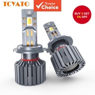 TCYATO H4 Led Bulb H11 Led Bulb Led Bulbs for Cars, Integrated High and Low Beam, 3 Colors with Remo