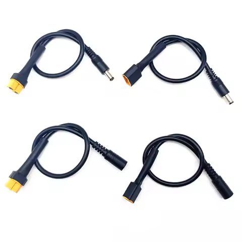 XT60 Male / Female Connector To DC 5.5*2.5 5.5x2.1mm Power Cable Adaptor 5521 5525 For Glasses Batte