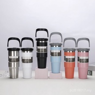 Thermos Cup Ice Master Cup Double-Layer Straw Car Cooler Cup Large Capacity Portable Stainless Steel