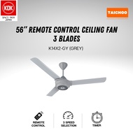 KDK 56” 3 Blades Remote Control Ceiling Fan K14X2-PBR &amp; K14X2-GY