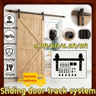 4.9ft, 6ft, 6.6ft, 8ft porch suspended rail sliding door, solid wood door, glass door