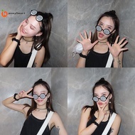 <HoneyHeart> New Cosplay Glasses Vertigo Pattern Funny Decorative Glasses Anime Dizzy Eyeglasses Bir