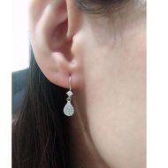 Ready to Send.. BEAUTIFUL 925 SILVER EARRINGS WHITE GOLD PLATED / WOMEN'S SILVER JEWELRY / GENUINE S