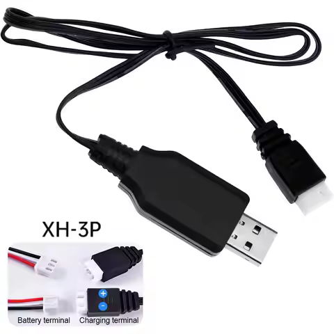 7.4V 1000mA XH-3P USB Charger Lipo Li-ion Battery RC Toys Aircraft Car Robot Helicopter Charging LED