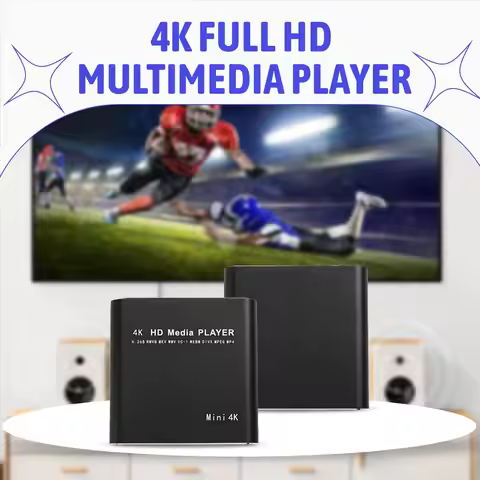 A77K Multimedia Player Full HD 4K USB External Media Player TV Box with SD Media HDD Player EU Plug